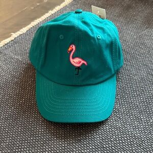 Teal Flamingo Embroidered Women's Hat